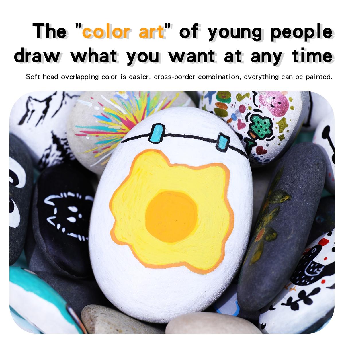 Acrylic Paint Markers, Acrylic Painting Pen, 36/60/84/120/168 Colors Fine Tip Acrylic Paint Pen, Waterproof & High Saturation Ideal for Wood, metallic, Plastic, Canvas, Fabric, Glass, Ceramic