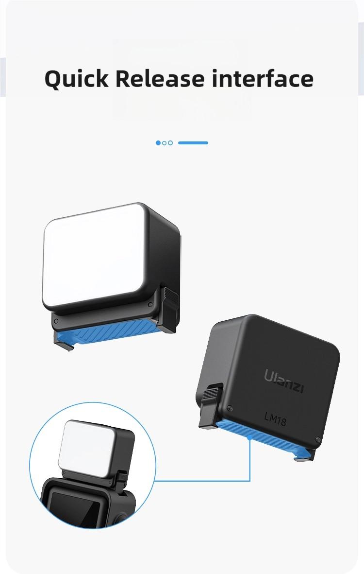 Ulanzi Pocket3 Accessories Collection, Expansion Adapter & Mini Tripod Kit for DJI Osmo Pocket 3 Mount with 1/4" Screw, Quick Release LED Light, Action Camera Accessories