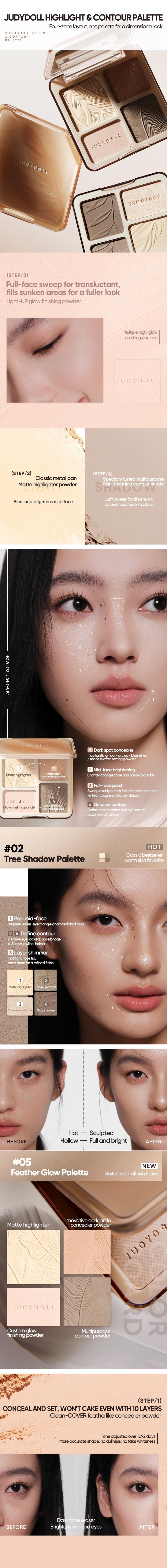 JUDYDOLL 2 In 1 Highlighter Contour Palette, Powder Highlighter & Contour Duo, Face Shaping, Makeup, Cosmetic, Bronzer, Long-Lasting, 2-In-1 Makeup Bronzer Powder, Christmas Gift JUDYDOLL 2 In 1 Highlighter Contour Palette, Powder Highlighter & Contour Duo, Face Shaping, Makeup, Cosmetic, Bronzer, Long-Lasting, 2-In-1 Makeup Bronzer Powder, Christmas Gift