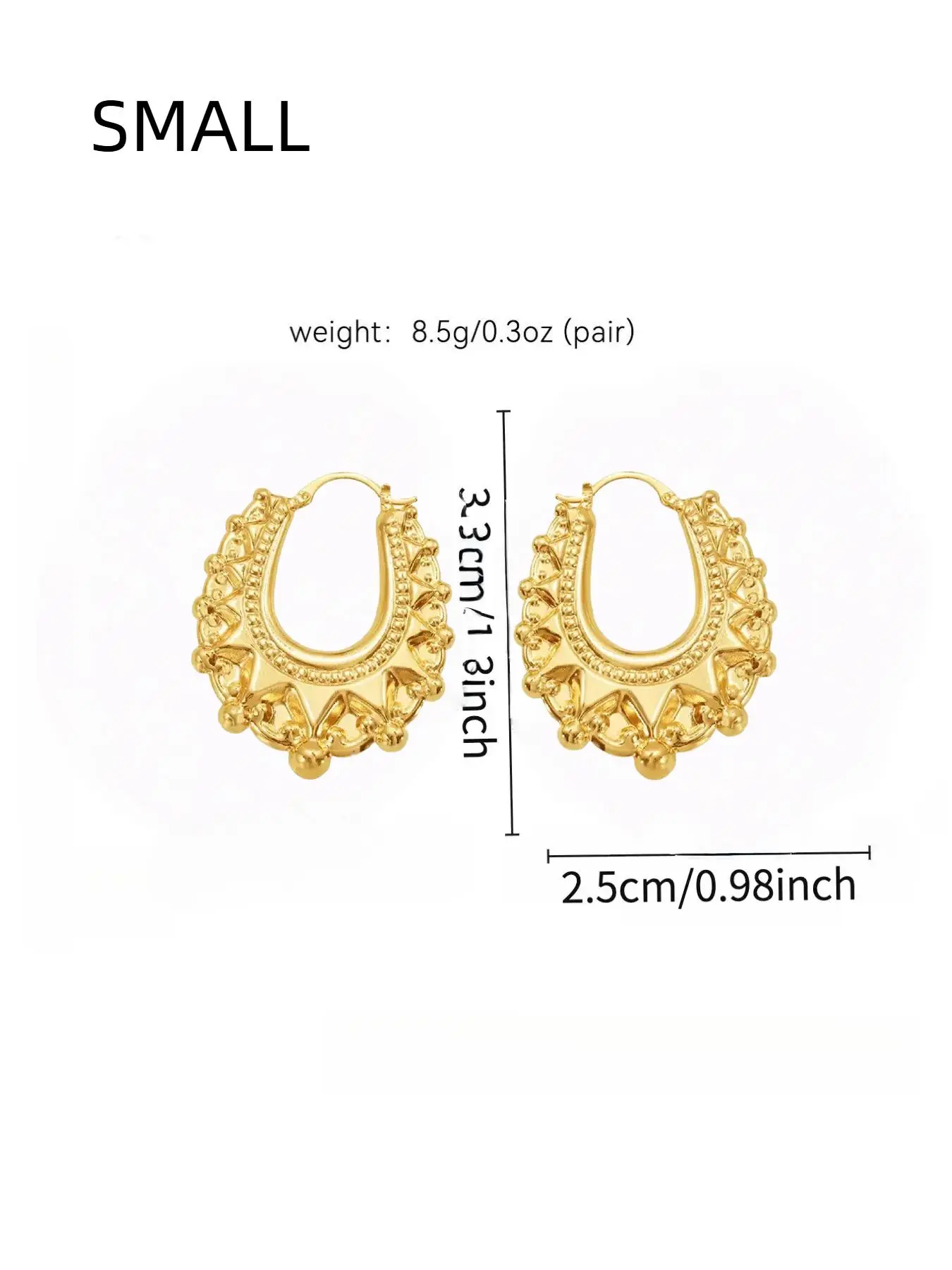 Women's 50mm Vintage Carved Creole Bohemian Earrings, Elegant Large Oval Design, Perfect Gift for Mom Wife Girlfriend, Fashion Jewelry Accessories