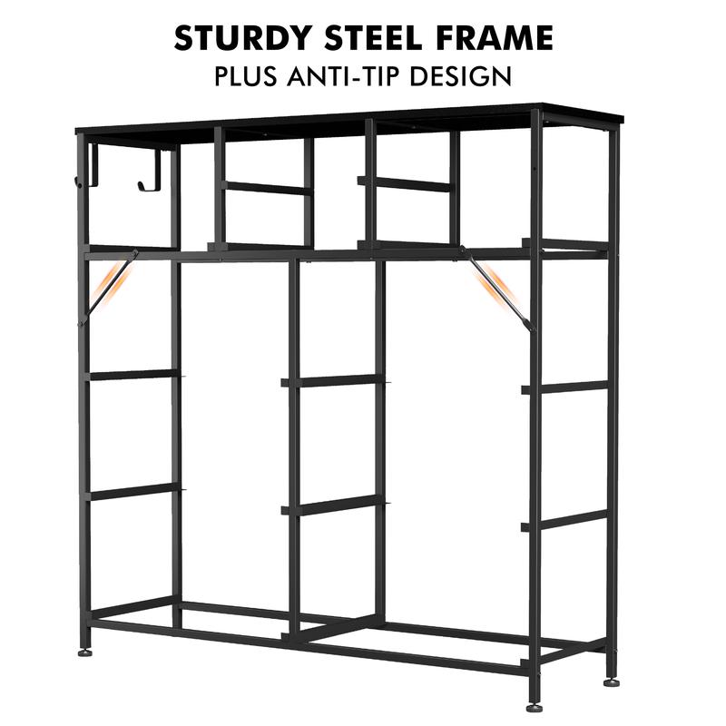 【Deals for Your Days】AOWOS 10 Drawers Dresser, Storage Unit Organizer Chest for Clothes, Tall Dressers & Chests of Drawers for Bedroom, Hallway, Living Room, Closet, & Dorm Furniture - Steel Frame