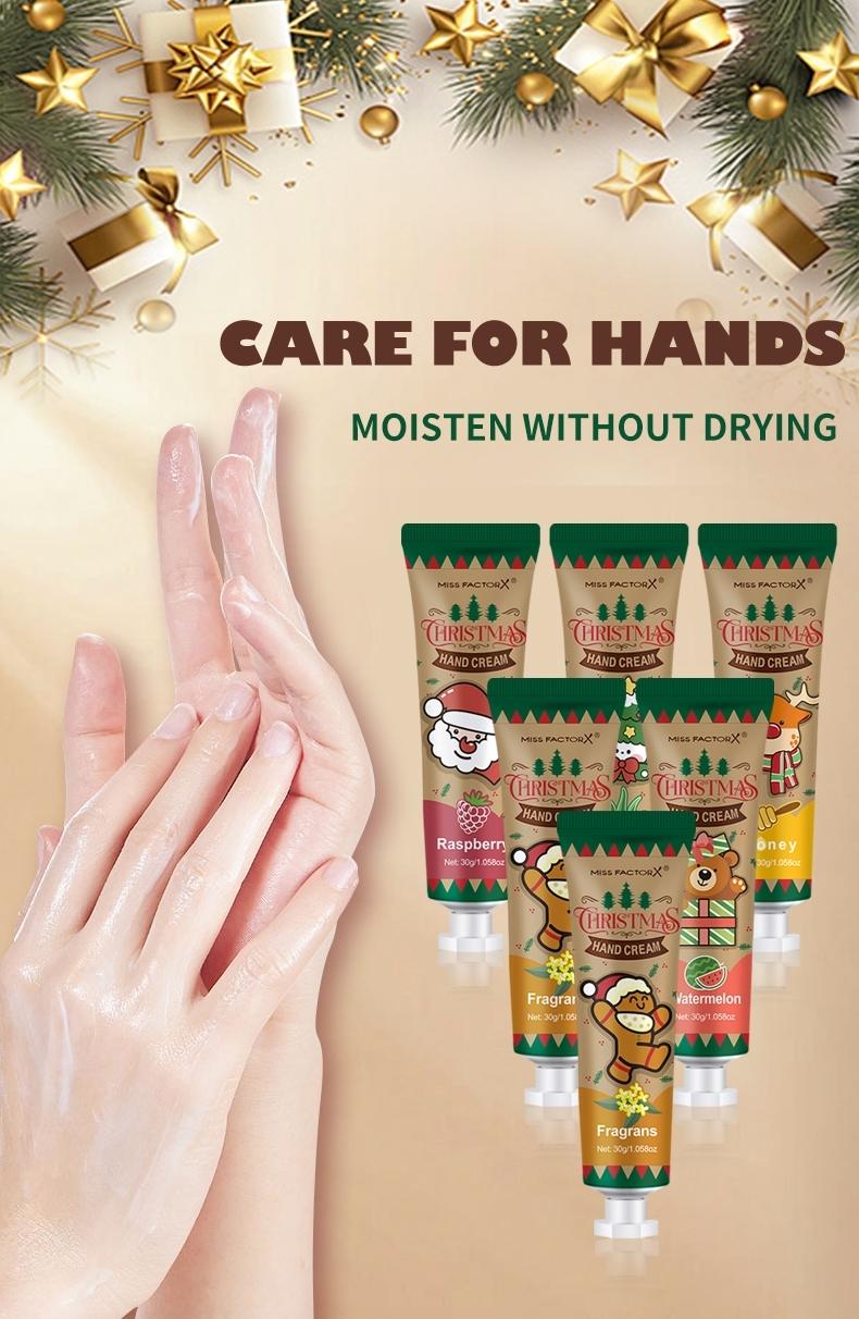 Christmas Gift Set, Hand Cream & Lip Balm, 6 Scents, Moisturizing, Includes Holiday Cards & Bags, Wedding Thank You Gifts, Valentine's Day