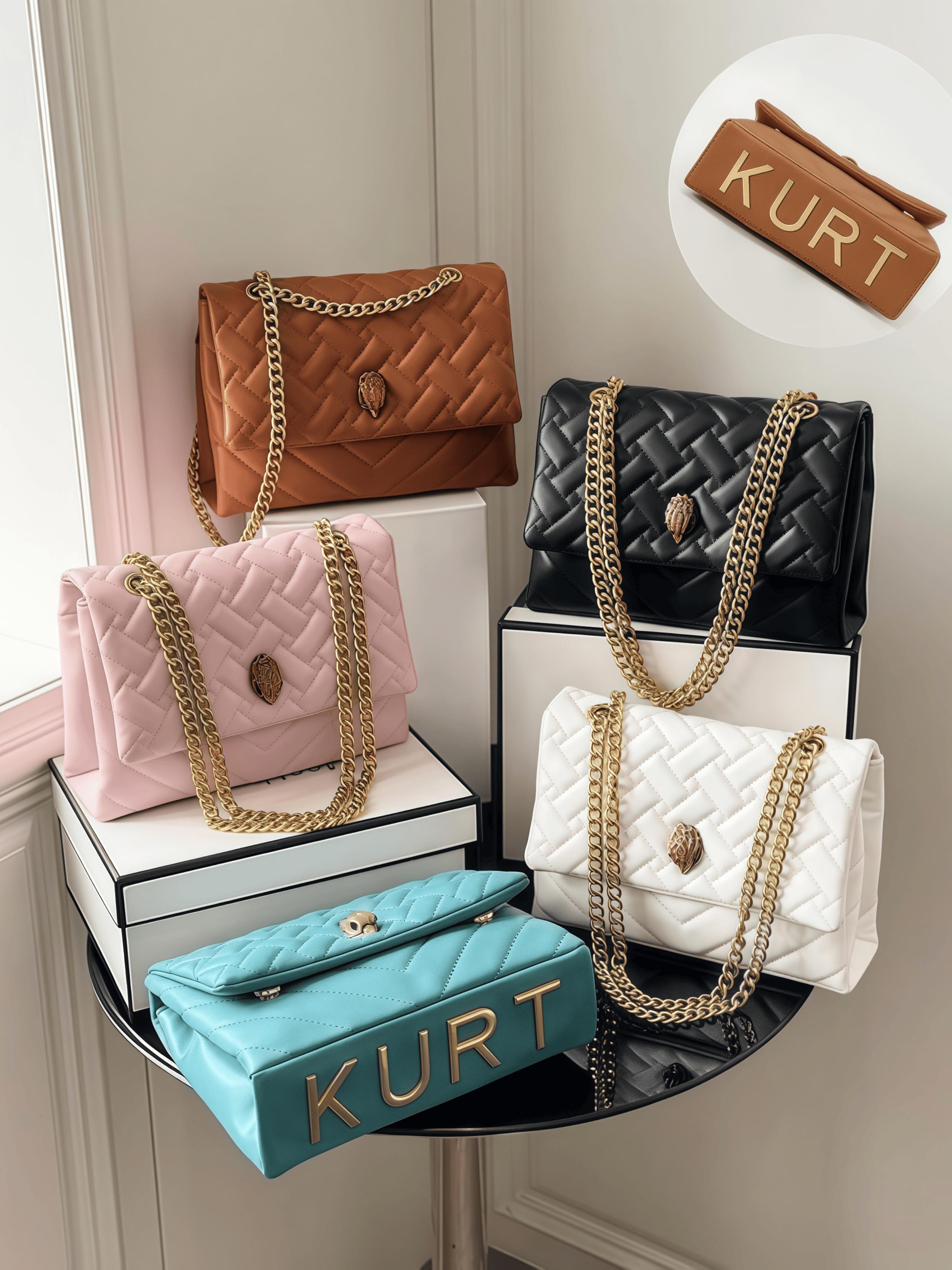 Fashion Crossbody Bag, Geometric Chain Letter Design, Large Capacity, Urban Commute, Shopping, Date Accessories, Daily Use