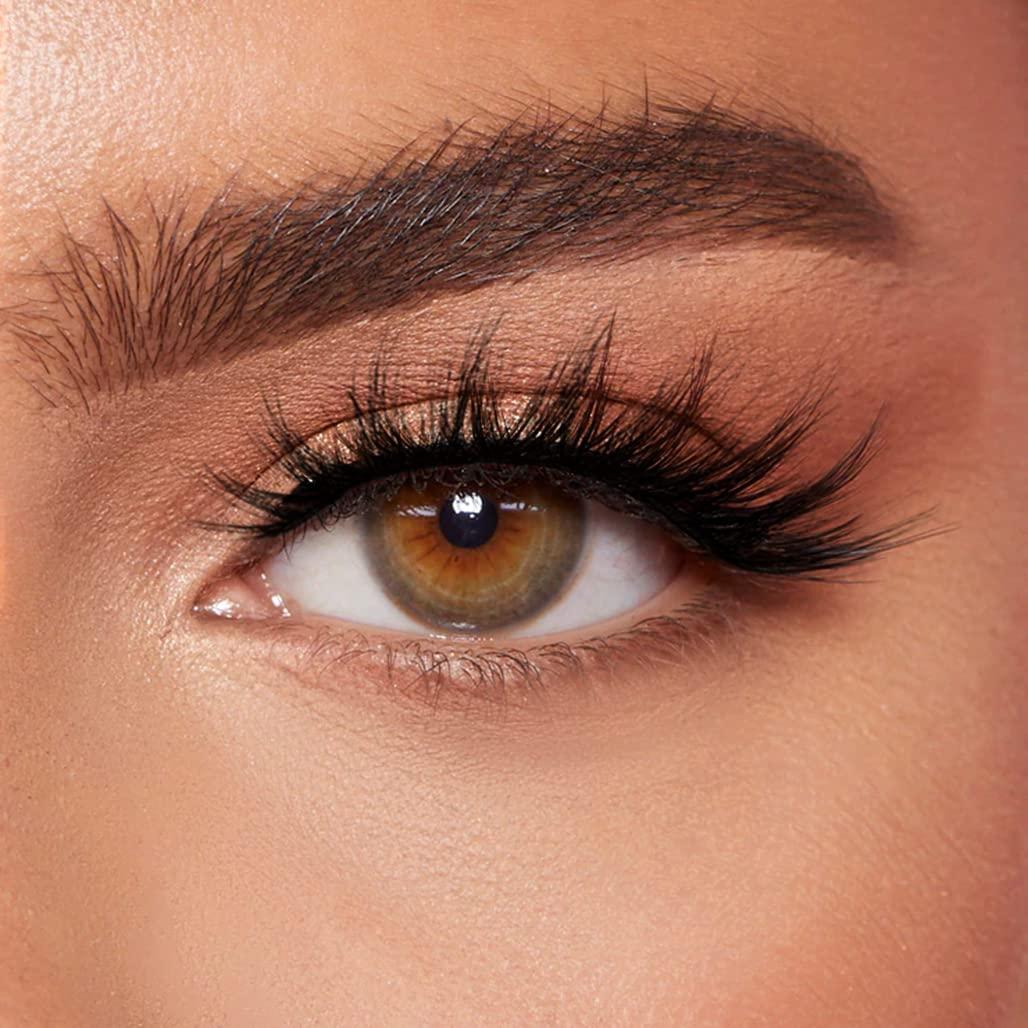 For Wig Package 3D False Eyelashes, 3D Faux Mink Fake Eyelashes Handmade Dramatic Thick Crossed Cluster False Eyelashes Black Nature Fluffy Long Soft Reusable