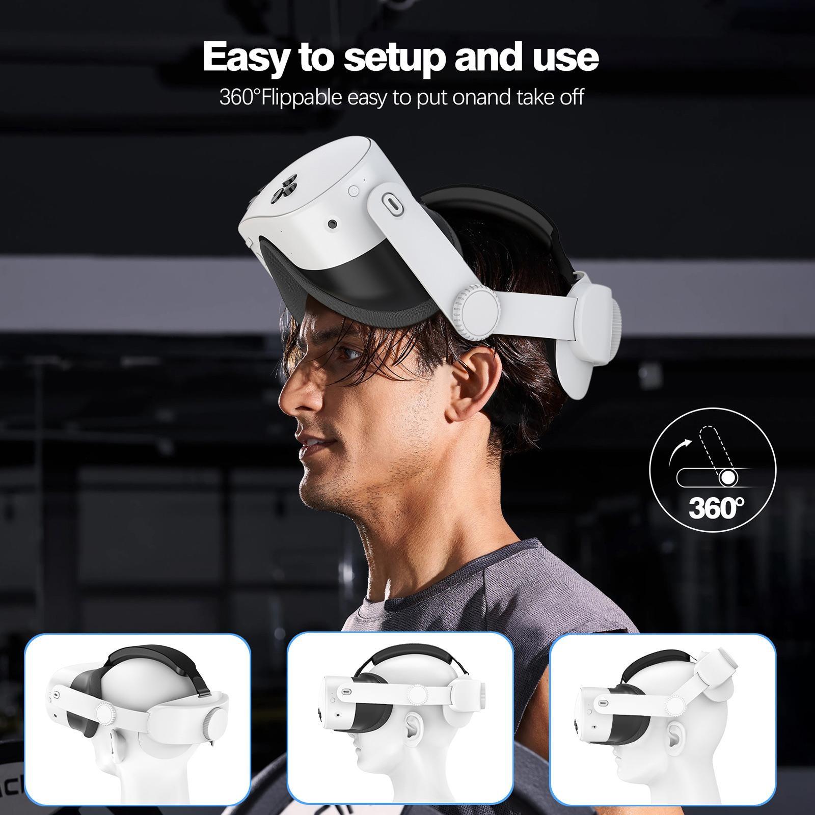 Adjustable Elite Headband for Meta Oculus Quest2/quest 3/quest 3s, Enhances Comfort and VR Immersion, Reduces Facial Pressure, Essential for Long Gaming Sessions