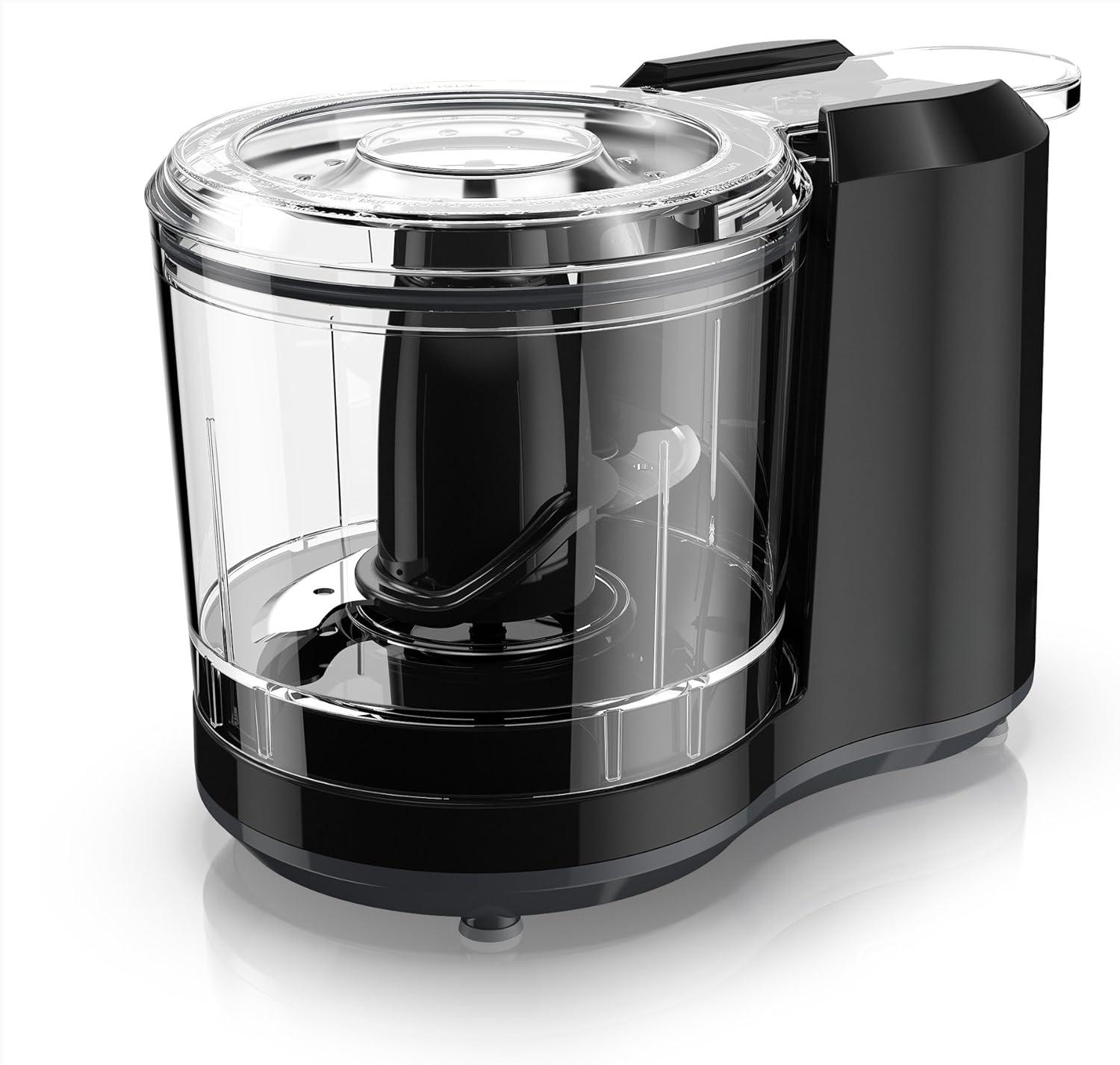 Compact 1.5-Cup Electric Food Chopper for Food Chopping, 1-Touch Pulse Control, 150W Motor, Stay-Sharp Blade, Dishwasher Safe