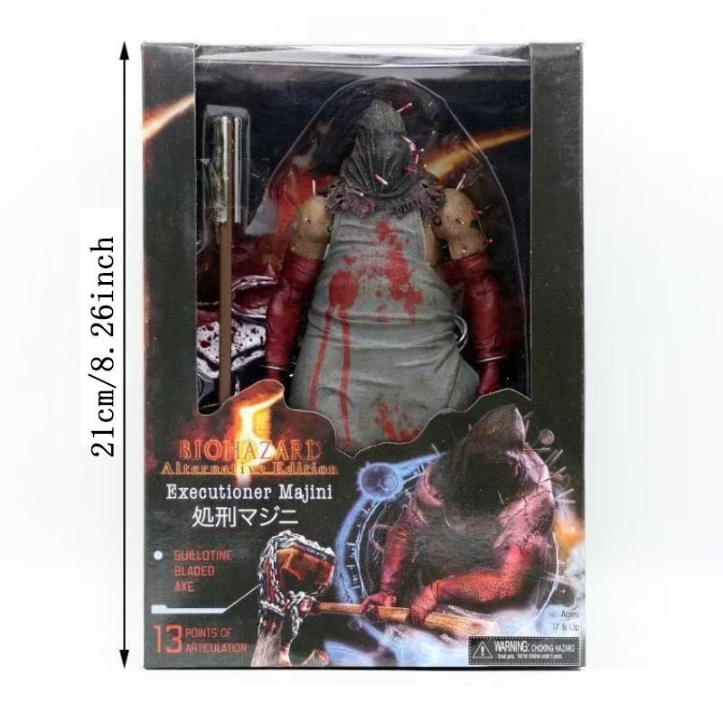 7-Inch Neca Biohazard Zombie Butcher Executioner Figurine, Lifelike Action Figure Decoration, Perfect for Birthday, Party, Halloween Gifts, PVC Figure