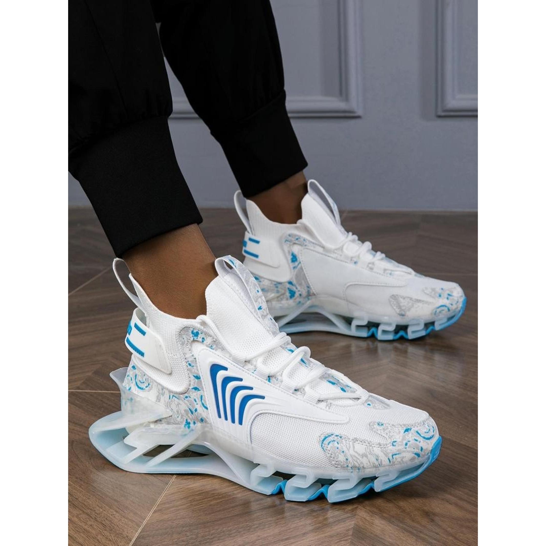 Men's Fashionable Lace Up Front Mesh Trainer Shoes,  Workout Sneakers, Casual Sports Shoes, Breathable Comfortable Sports Running Shoes, Male All-match Round Toe Designer Athletic Shoes for Daily Wear