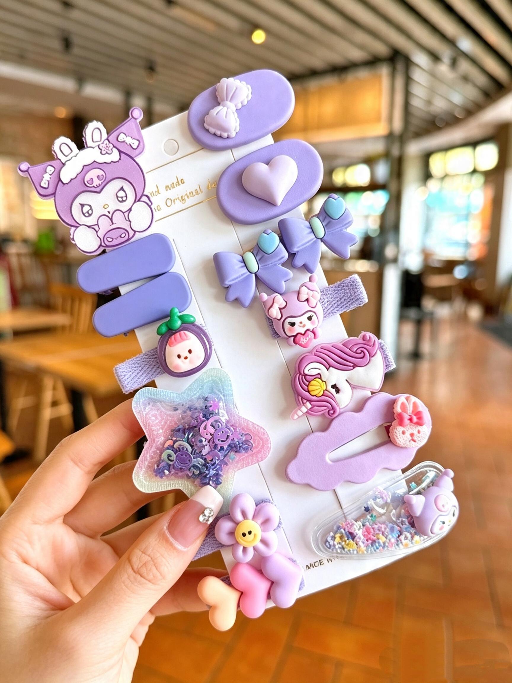 High-quality 14-piece set of children's hair clips, hot new product, clips, cross-border Cute Hair Accessories, wholesale for girls' headpieces, dopamine baby set.