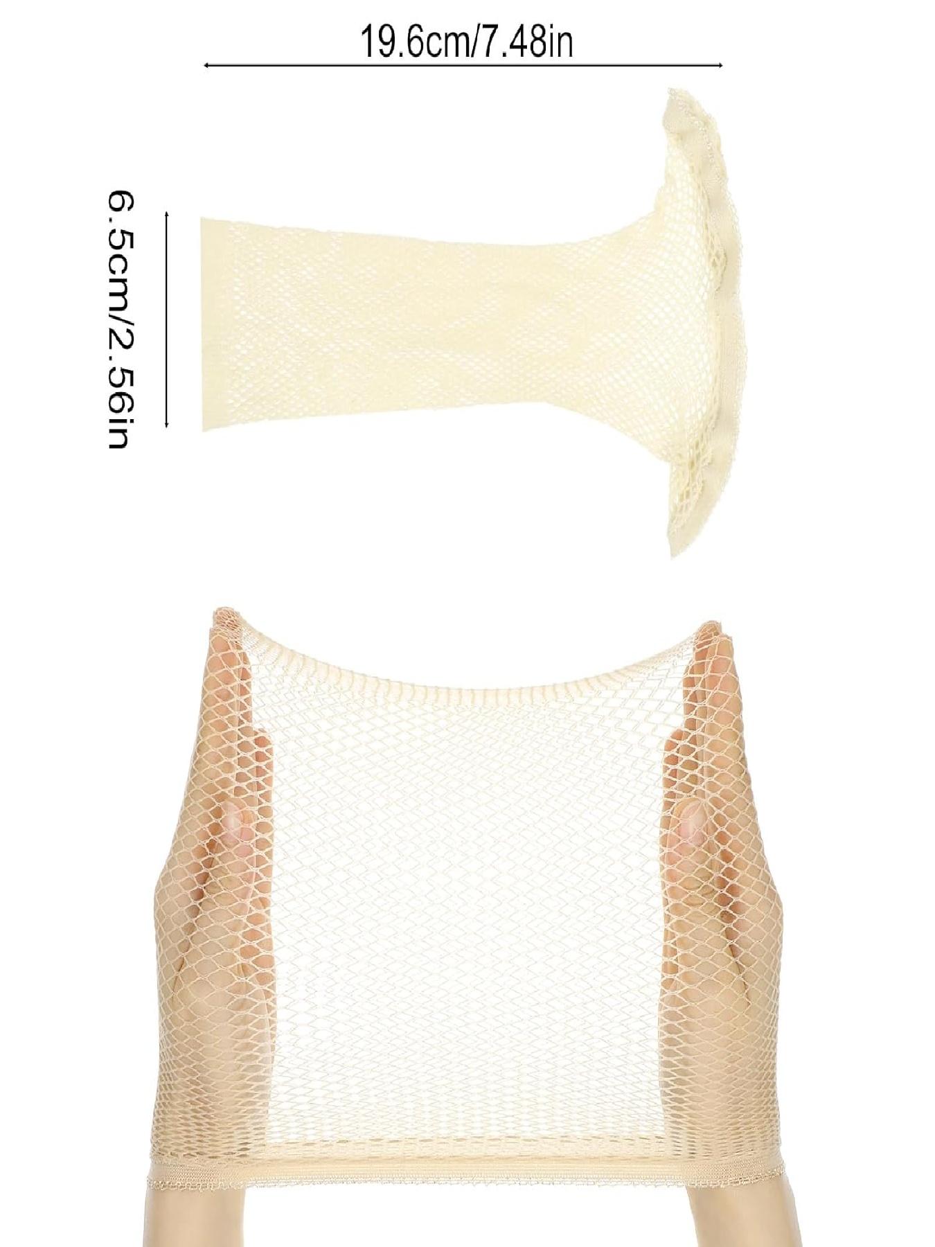 6pcs Wig Caps, Skin Tone Nylon Hair Net, Non-Slip Mesh Wig Cap for Women, Breathable and Stretchable, Perfect for Parties and Cosplay