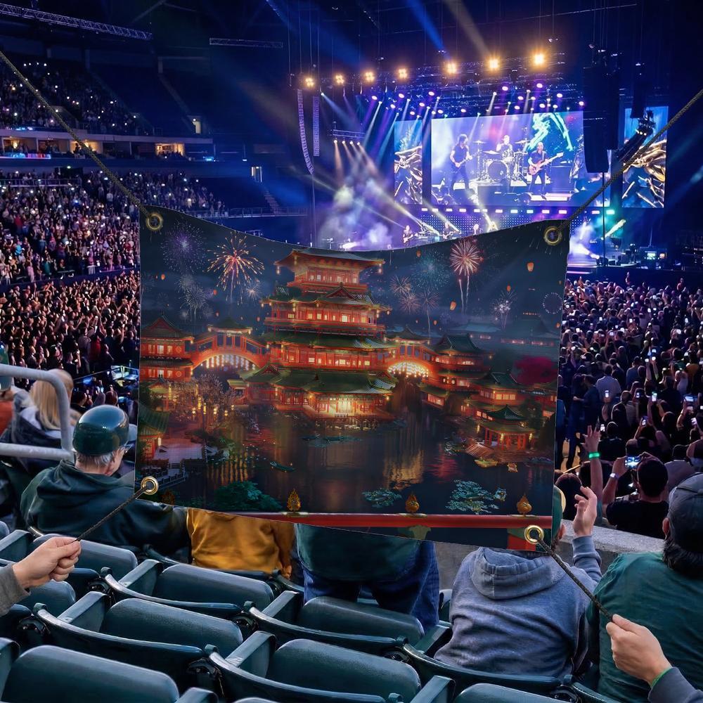 W-Where Winds Meet GAME Flags Multi Size Atmosphere Flag, Cheerleading Hand Pulled Banner, Portable Outdoor Event Flag & Wall Decor for Sports, Parties, Home and Room Decoration