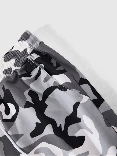 Men's Casual Military Camo Pants, Thorn Print Loose-Fit Drawstring Wide Leg, All-Season Comfortable Fabric, Perfect for Daily Wear Men's Casual Military Camo Pants, Thorn Print Loose-Fit Drawstring Wide Leg, All-Season Comfortable Fabric, Perfect for Daily Wear