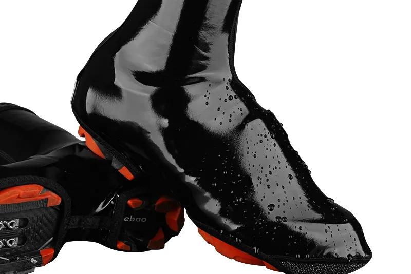 ROCKBROS Winter Cycling Shoe Covers Men's Warm Bike Shoe Cover Water Resistant Windproof Bicycle Overshoes for Mountain Road Bike