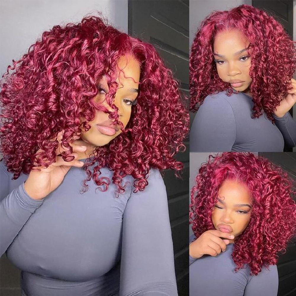 Midulla Balayage Highlight Kinky Curly Glueless Wigs Human Hair Wear and Go Pre Cut 7x5 Lace Closure Wigs Pre Bleached Ombre Brown Lace Front Wig Springtock SpringStatements