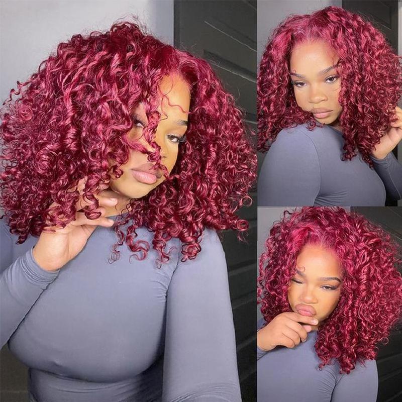 Midulla Balayage Highlight Kinky Curly Glueless Wigs Human Hair Wear and Go Pre Cut 6x4 Lace Closure Wigs Pre Bleached Ombre Brown Lace Front Wig Springtock