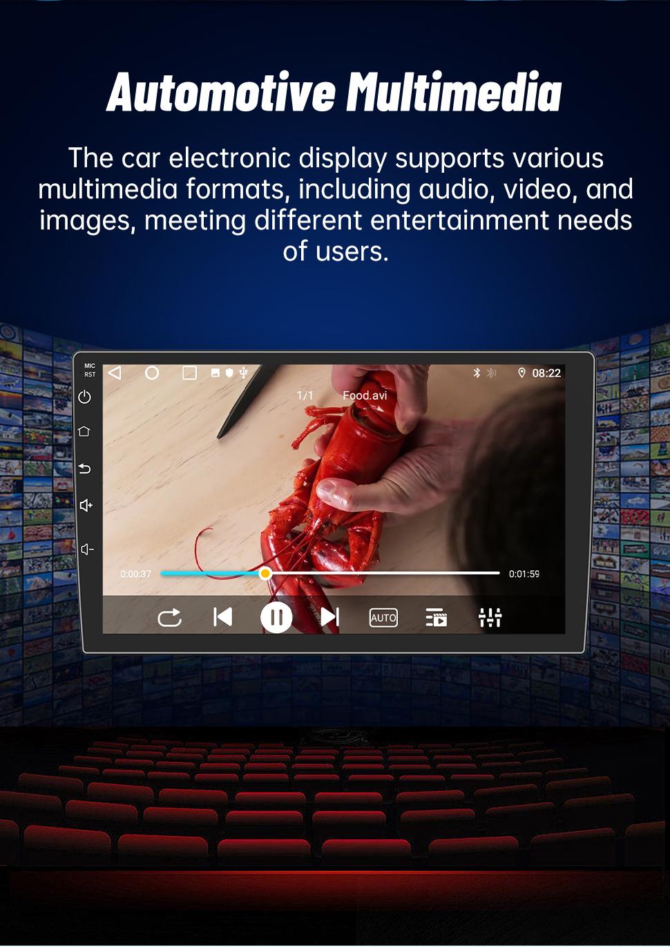 Car Stereo for Toyota Tundra 2007-2013 & Toyota Sequoia 2008-2018 touch screen has Android Auto Wireless Carplay, Bluetooth WIFI supports GPS Navigation