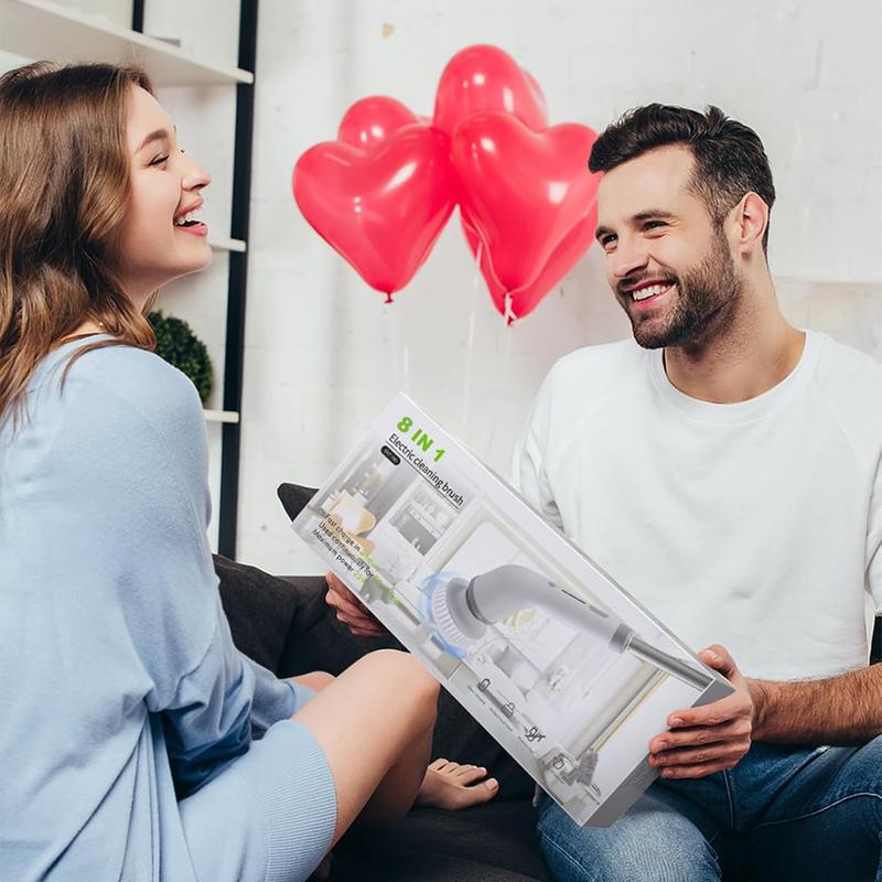 Electric Spin Scrubber, Electric Cleaning Brush with 4 Replaceable Brush Headsand, Cordless Shower Scrubber Full-Body IPX7 Waterproof, 3 Adjustable Extension Handle, 2-Speed for Bathroom, Kitchen, Toilet, Window, Pool, tiktok shop deals