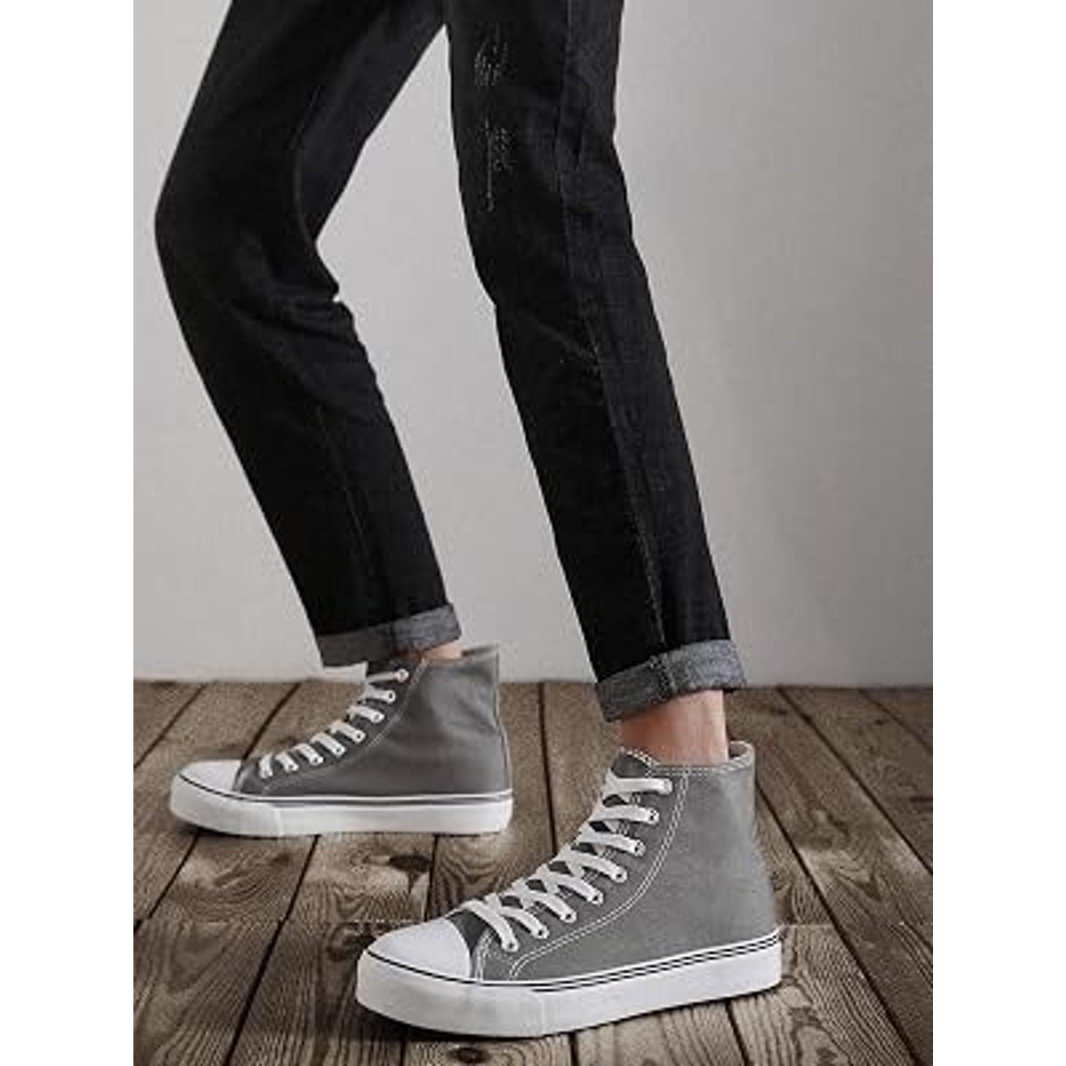 Men's High Top Canvas Sneakers Lace Up Classic Casual Walking Shoes | Breathable canvas upper,non-slip rubber outsole,high-top lace-up,classic casual style,for walking,tennis,travel,sportsGift Men's High Top Canvas Sneakers Lace Up Classic Casual Walking Shoes | Breathable canvas upper,non-slip rubber outsole,high-top lace-up,classic casual style,for walking,tennis,travel,sportsGift