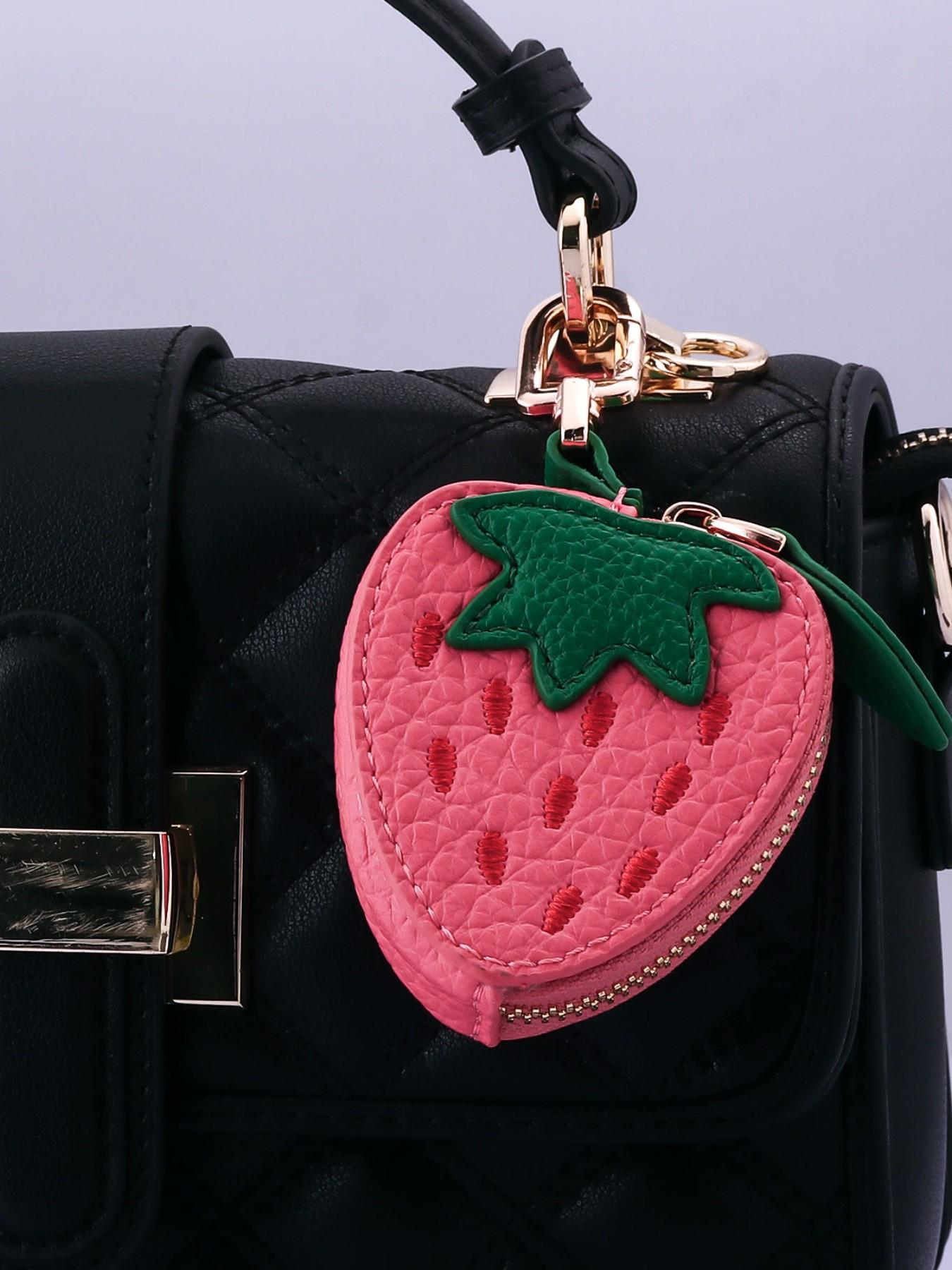 Creative Cute Fruit Bag Charm, Adorable Strawberry Lemon Blueberry Cherry Apple Peach Keychain, Perfect Gift for Fruit Lovers