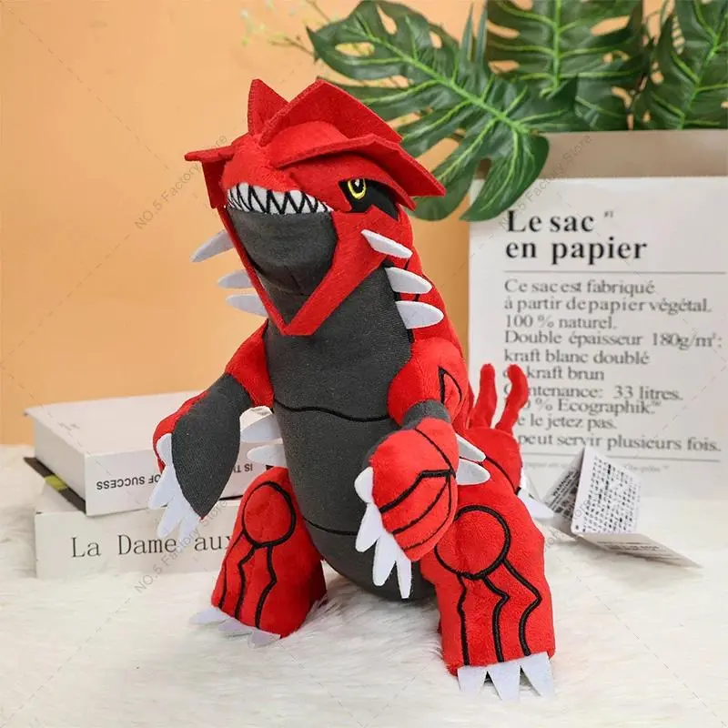 27cm Groudon Plush Toy Super Ancient Pokemon Kyogre Rayquaza Solgaleo Giratina Stuffed Doll Peluche for Halloween Gifts