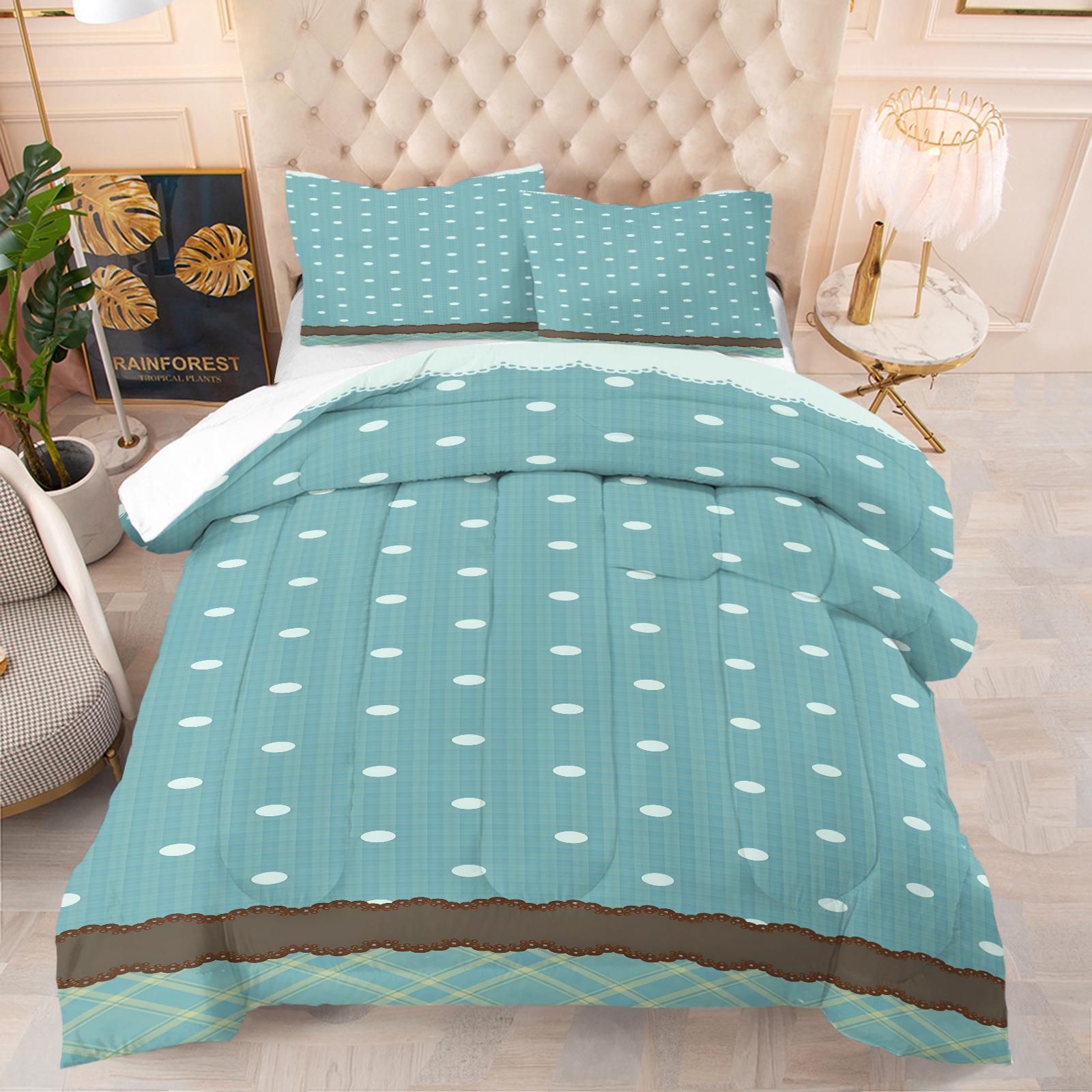 Polka Dot Pattern Comforter Set, Soft And Durable Bedding Set, Including 1 Comforter And 1 Or 2 Pillowcases, Suitable For Children And Adults, Daily Holiday Birthday Gifts, Bedroom Decorations