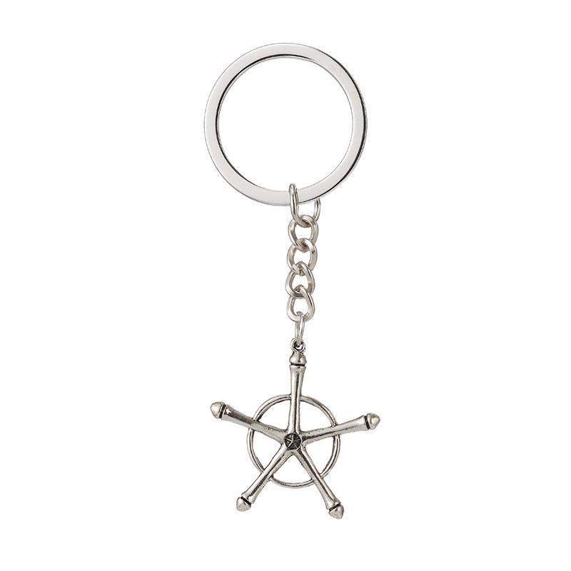 Anime Bleach Necklace Quincy Ishida Uryuu Cosplay Ginrei Gojiaku Amulet Alloy Choker Chain Keychain Pendant Jewelry Gifts