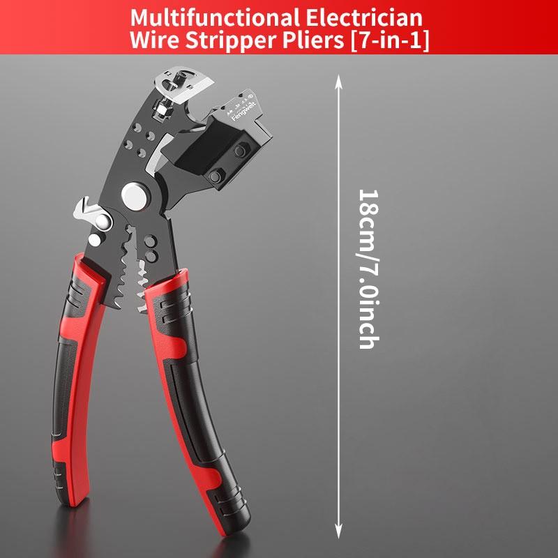 Multifunctional Wire Stripper Tool, Professional Cable Stripping, Cutting, Crimping & Bending Pliers, Versatile Electrician Tool