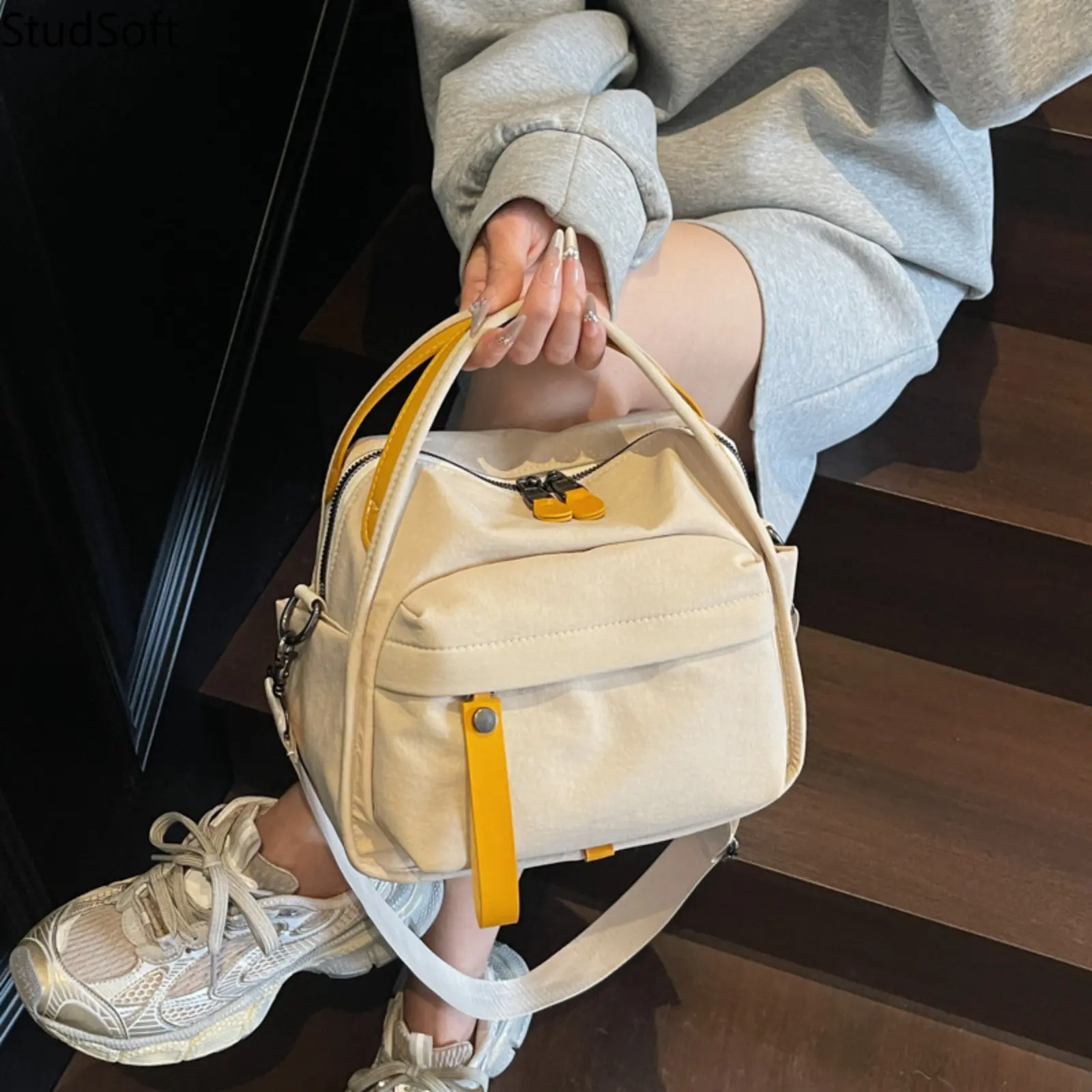 Women's Waterproof Nylon Oxford Crossbody Bag with Crossbody Strap, Multi Pockets, Shoulder Carry - High-Capacity Sport Rainwear Tote for Travel, Shopping