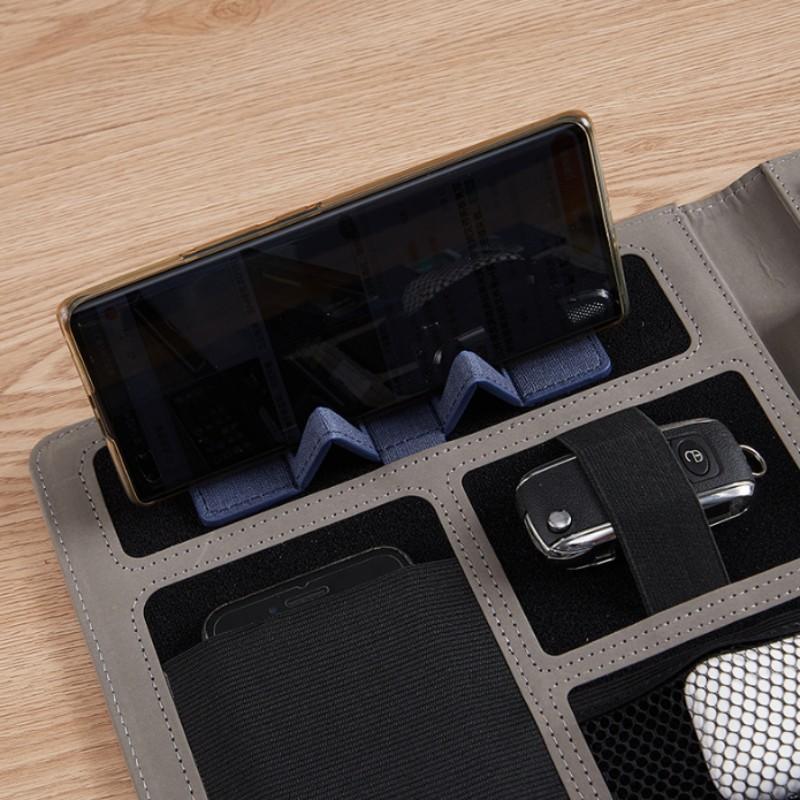 Multifunctional A4 File Folder with Sticky Notes, Office Storage Business Leather Document Manager, Contract Signing Book Office Supplies