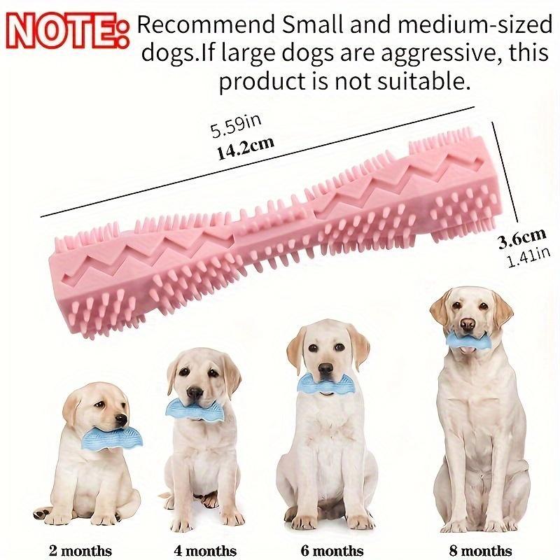 Dog Toothbrush Toy: Soft Rubber Molar Stick | Interactive Cleaning & Chewing for Small Breeds