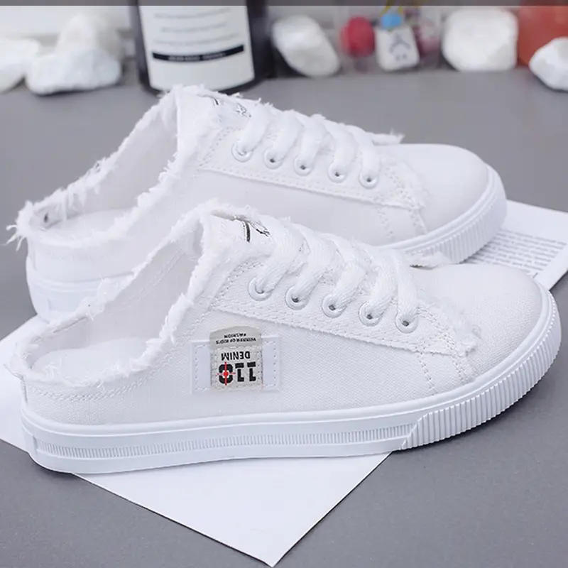 1 Pair Of Stylish Flat Walking Shoes in White, Black and Blue, Versatile, Easy To Wear, Suitable for All Seasons, Lightweight Soft Sole, Athletic, Sneaker Footwear, Sports Shoes