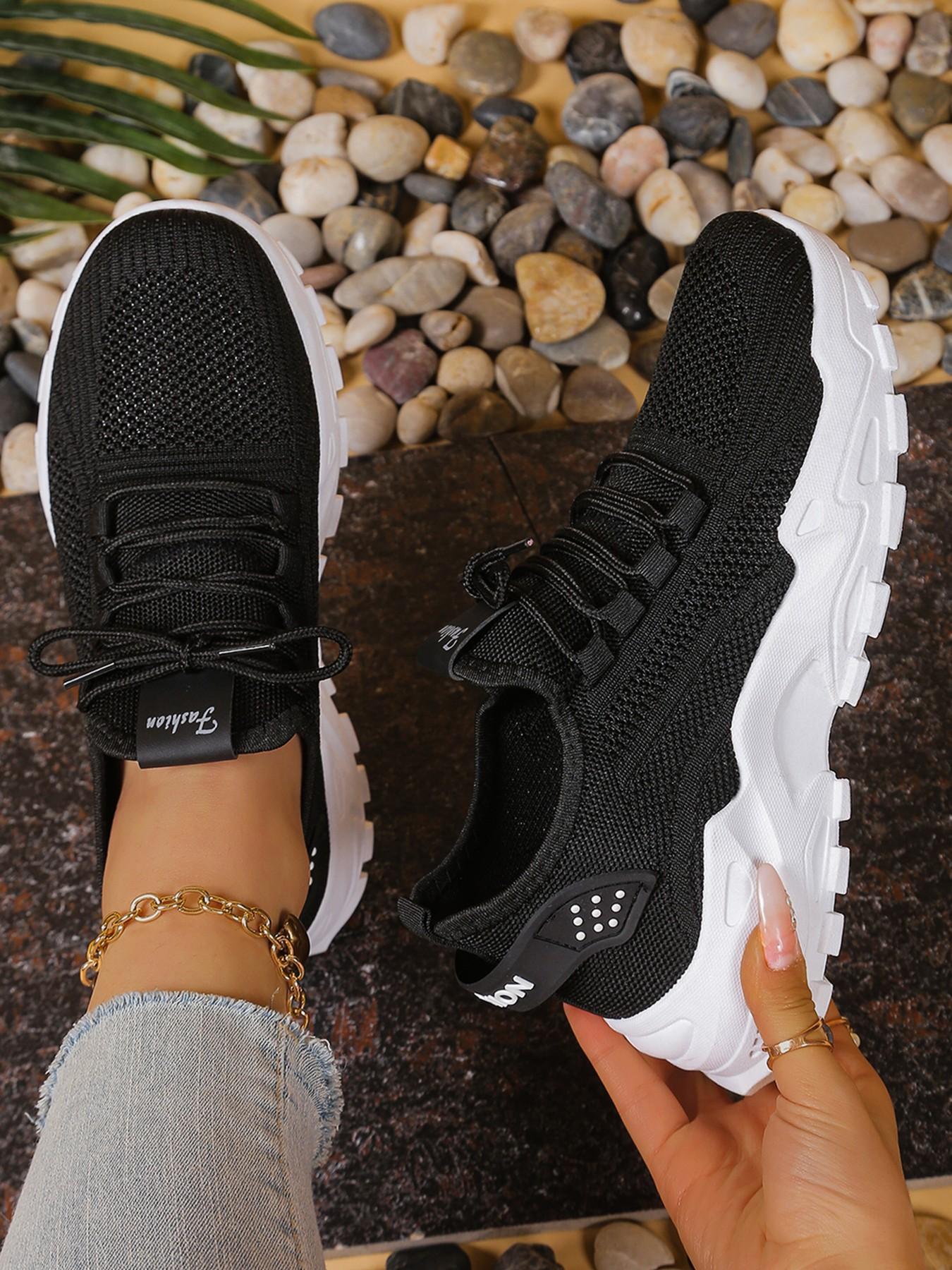 Comfortable Large size Women's white shoes  summer mesh lace sneakers, low-top Breathable running shoes | travel and vacation leisure