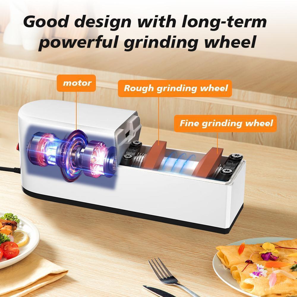 Electric Knife Sharpener USB 4-Stage Automatic Knife Sharpening Tool for Kitchen Knives, Fast Blade Repair & Polishing for Home & Professional Use#fathersdaygift