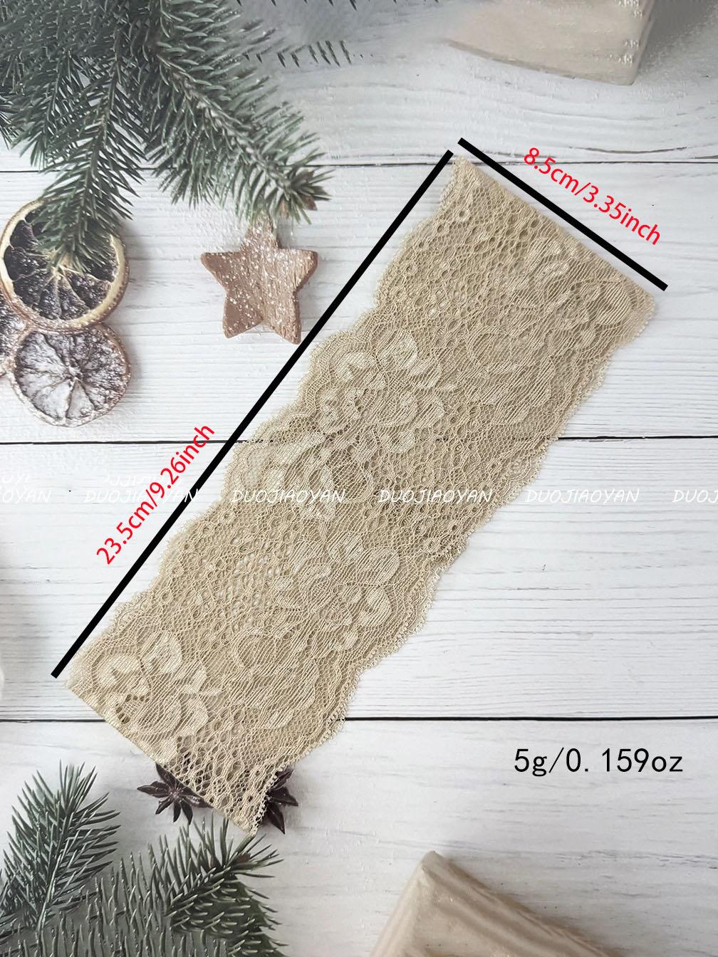 Summer Solid Color Lace Headband, Elegant French Vintage Trim Scarf, Fashion Beach Photo Accessory, 1pc Hollow Out Design
