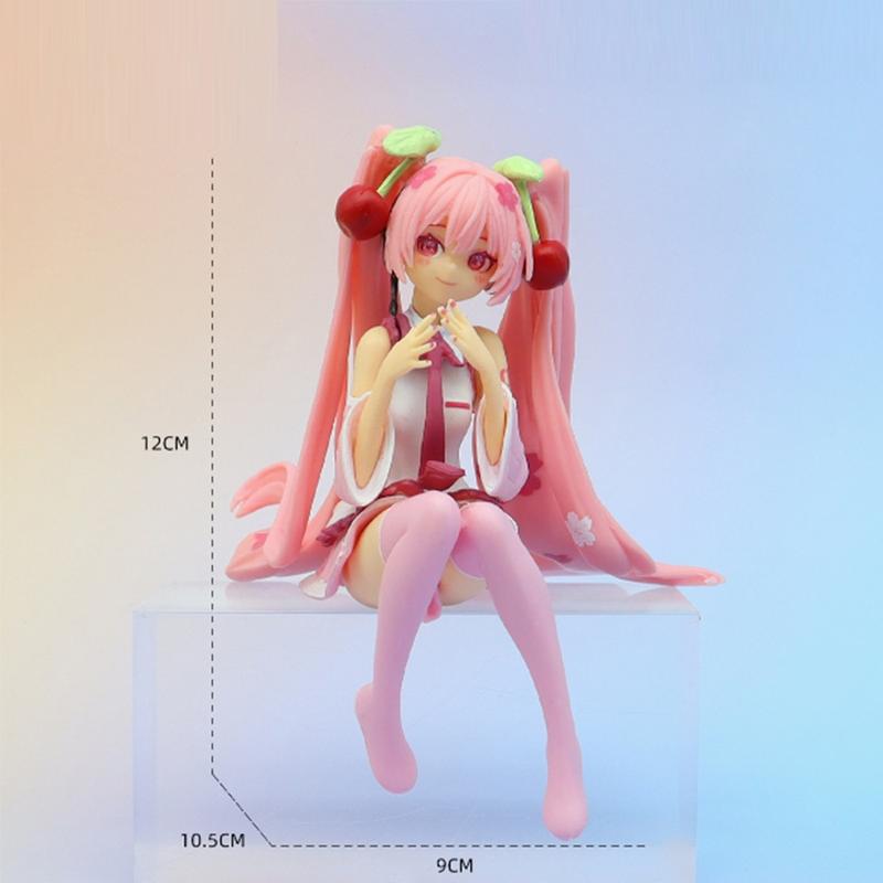 12cm PVC Anime Girl Figure, Cute Cartoon Pose Desk Decor, Computer Case Decoration, No Choking Hazard, Non-Toxic Material, Anime Action Figure