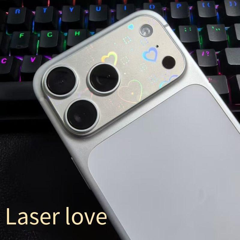 Star and heart glitter HD lens protector for iPhone 17 Pro Max, rear camera protector 17 Pro