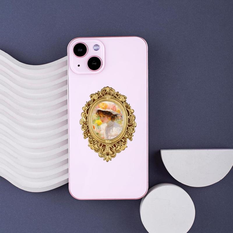 Vintage Baroque Style Frame Resin Accessories, Refrigerator Magnet Photo Frame Decor, Retro Look Props for Home Decoration