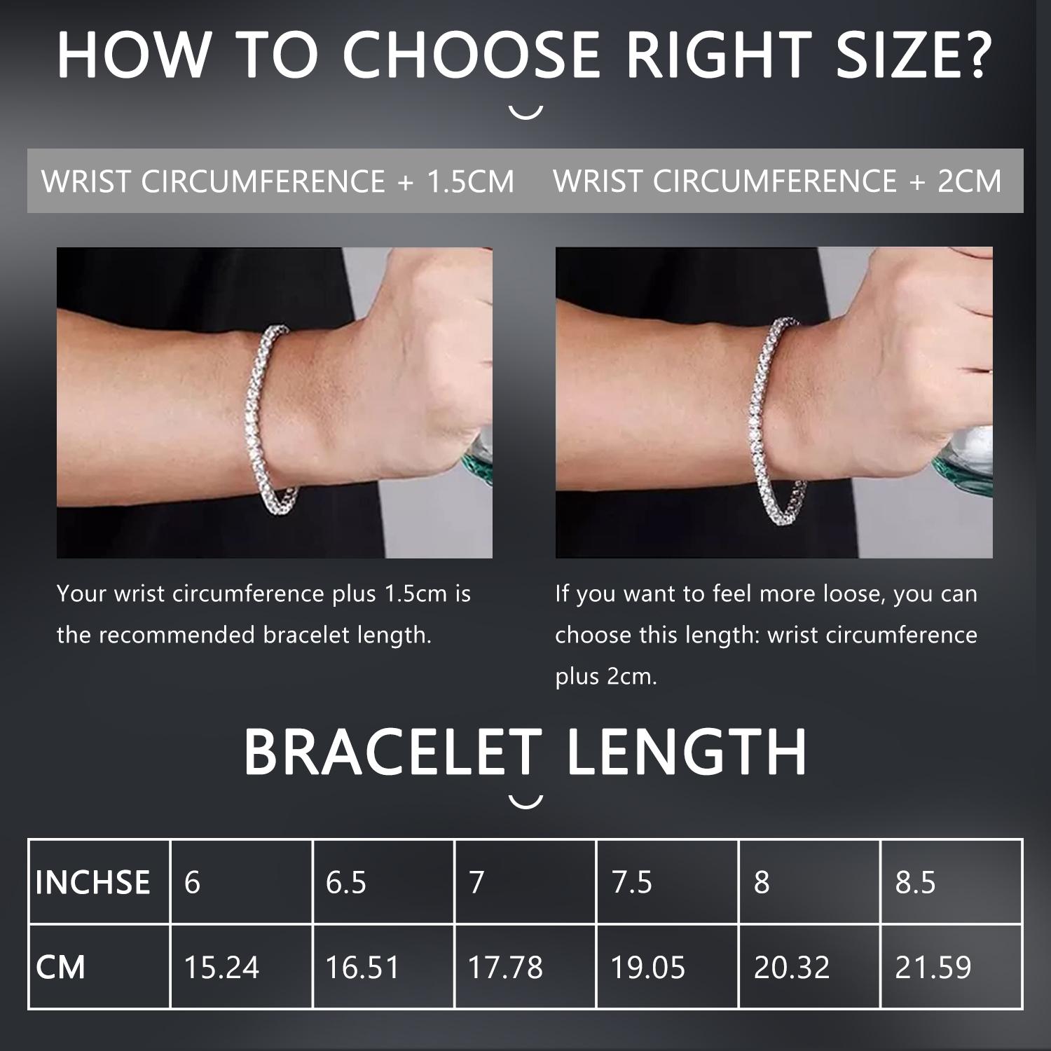 [5A+ Cubic Zirconia] GEMSME Copper 2-6MM Round Cut Waterproof Tennis Bracelet Tennis Anklet Tennis chain for Men Woman Classic Couple Barcelets Anniversary Birthday Engagement Gift High Quality Unisex Hiphop Style