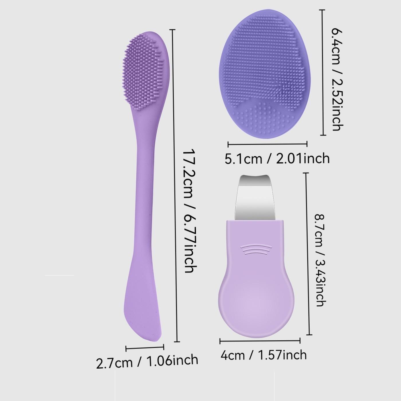 Ultrasonic Facial Skin Scrubber, Deep Cleansing Blackhead Remover, Gentle Exfoliating Spatula, At-Home Pore Cleanser for Women & Men, Facial Cleansing Tool, Facial Cleansing Equipment