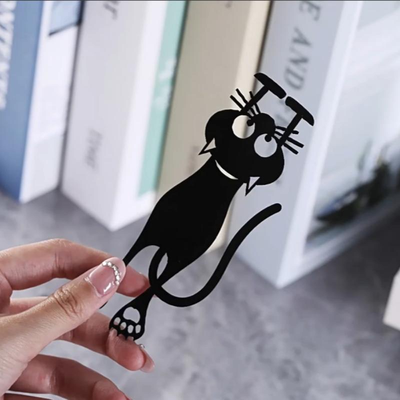 10-Piece Set Creative Openwork Bookmark Adorable Cat Bookmarks Book Accessories for School Office Home Supplies