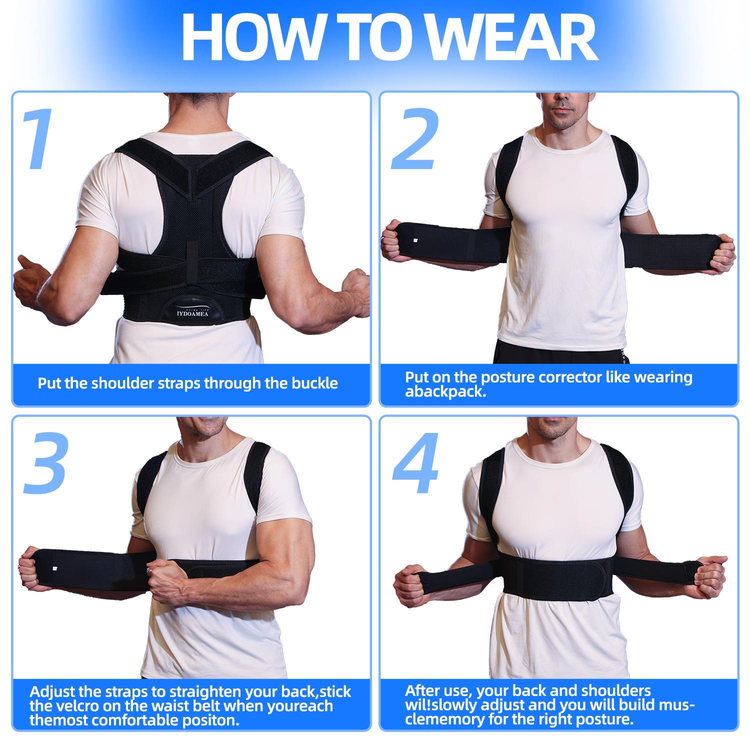IYDoaMea Posture Corrector For Men And Women - ( Order A Size Up ) - Back Brace For Lumbar Support And Upright, Breathable Back Straightener Back Corrector Posture Improve And Neck, Back Slim Fit Posture Support Tank Top Outdoorfun