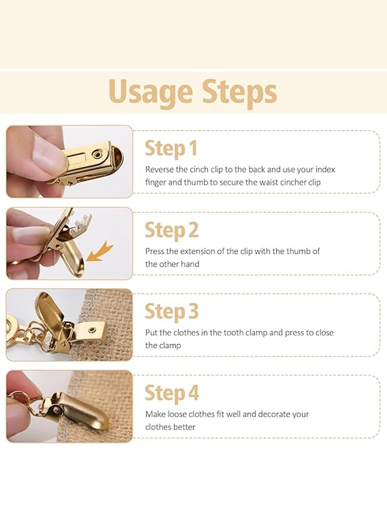 Retro Sweater Clips, Cinch Clip for Variety of Shirts, Shawl Clips, Fashionable Accessory for Stylish