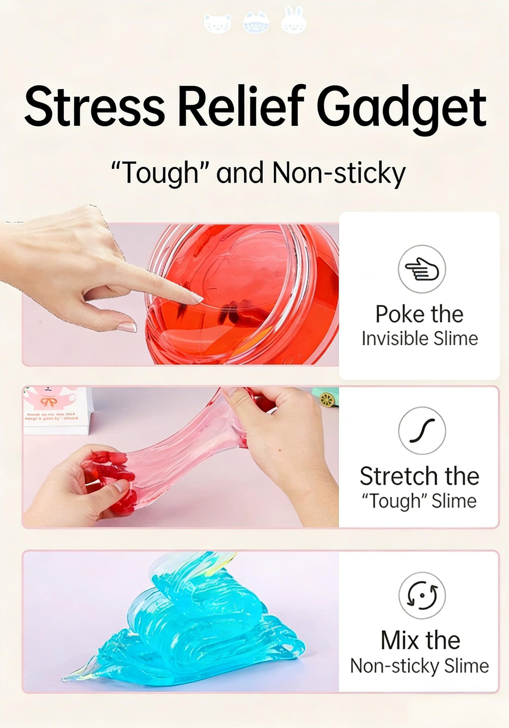 High Quality Transparent Crystal Slime, Safe Bubble Slime, Kids Educational Toy, Stress Relief Slime High Quality Transparent Crystal Slime, Safe Bubble Slime, Kids Educational Toy, Stress Relief Slime