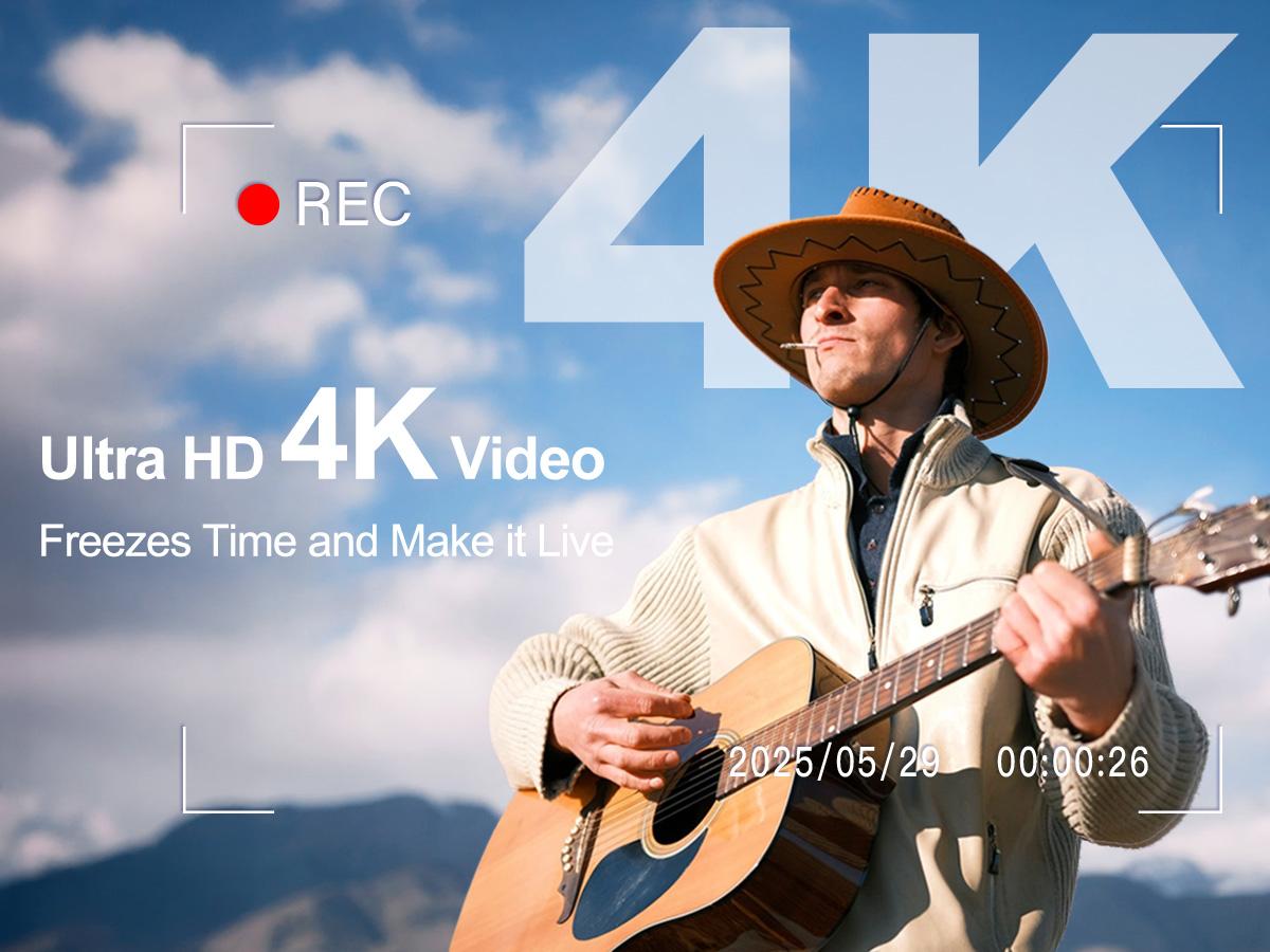 4K 48 MP Vlogging Digital Camera, Compact 16x Zoom Camera with 3.0-inch Flip Screen and 32 GB SD Card