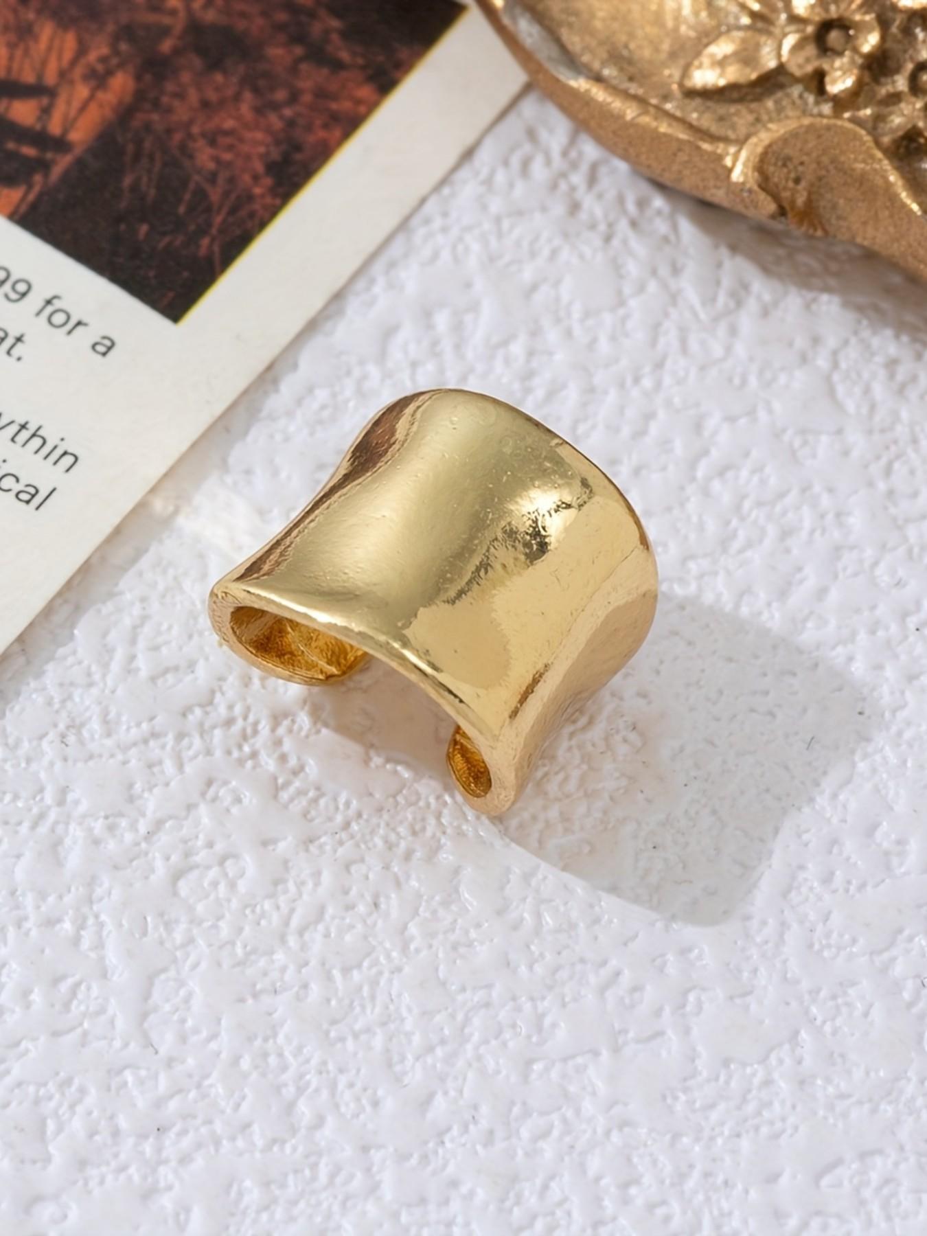 2pcs Minimalist Ear Cuffs, Fashionable High-End Earrings, Unique Versatile Studs, Casual All-Season Jewelry, Plain Design