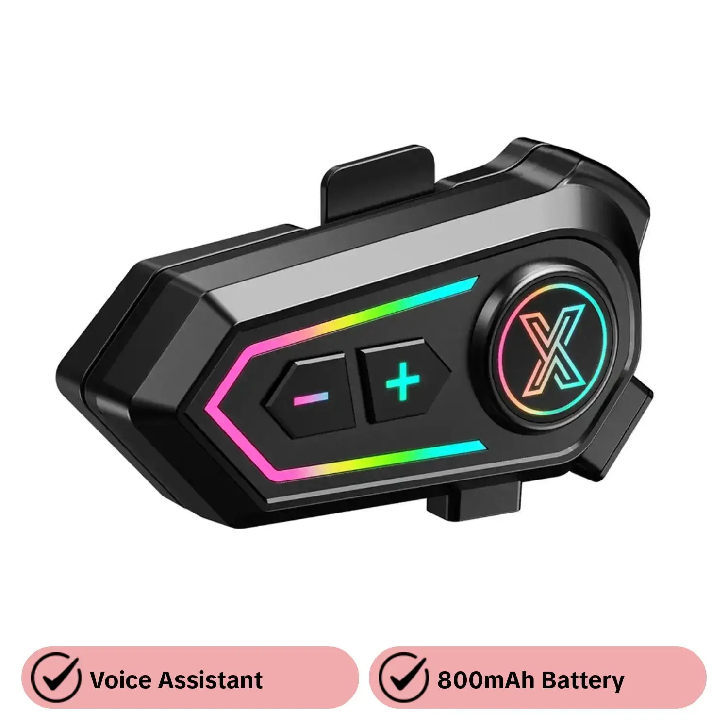 Motorcycle Wireless Helmet Headset, Rechargeable Wireless Hands Free Talking Headset, Handsfree Call Music Headphone for Motorcycle, Motorcycle Accessory
