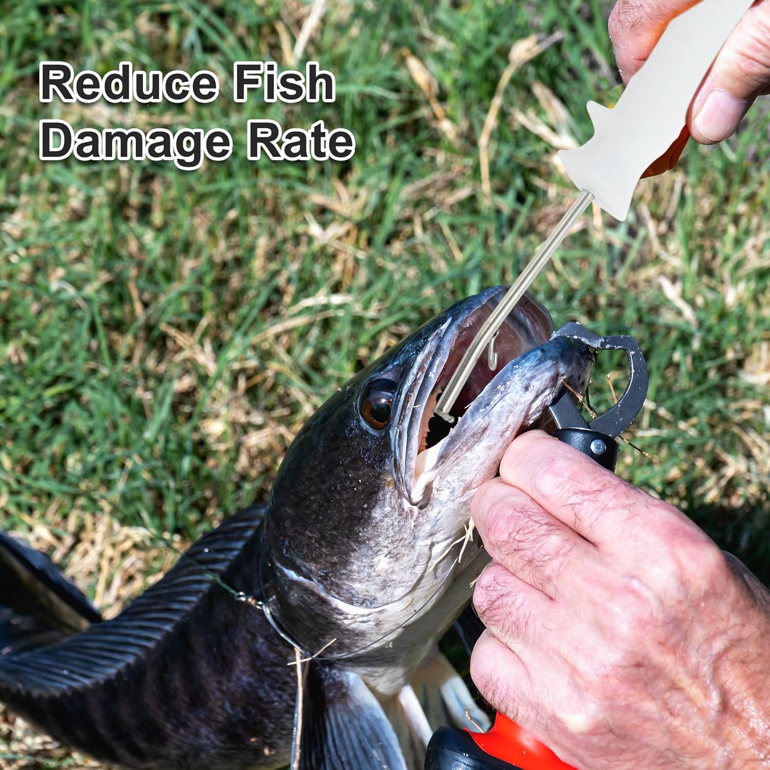 Quick Release Fish Hook Remover Tool, Dual-Hand Universal Design, Fishing Accessory, Efficient Hook Removal, Fishing Tackle