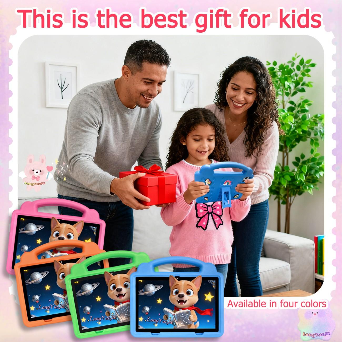 TikTok Shop Spring New Arrivals 10.1 Inch Android Touchscreen Tablet with Dual Cameras, Shockproof & Dustproof Case, IWAWA Parental Control Learning App, Lightweight Design, Internet Ready for Family Use, Learning Entertainment, Student Tablets