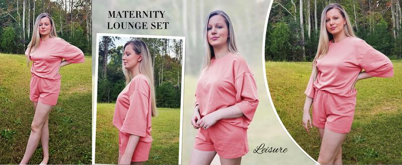 Imily Bela Womens 2 Piece Outfits 3/4 Sleeve Tops and Elastic Waist Shorts Lounge Sets Loungewea Womenswear Loungewear