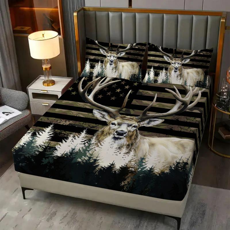 3-piece set, oversized bedding sheet set, including 1 sheet and 2 pillowcases, durable and comfortable design, perfect for bedroom use, ideal gift, easy to maintain fabric